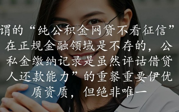 纯公积金网贷真的一点也不看征信吗，哪些平台不看征信