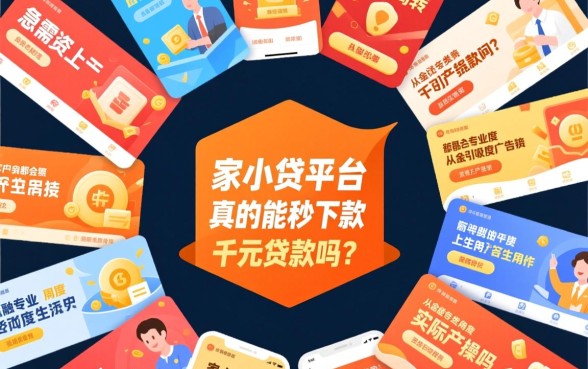 家小贷平台真的能秒下款千元贷款吗，正规吗
