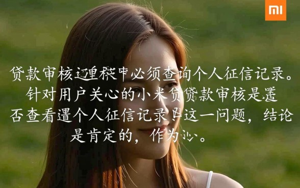 小米贷款审核是否查看个人征信记录，申请小米贷款会查征信吗？