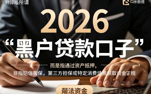 2026年黑户可以贷款的口子有哪些，哪里能借到钱？