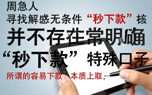 有没有容易下款的口子我想贷款，哪个口子容易下款