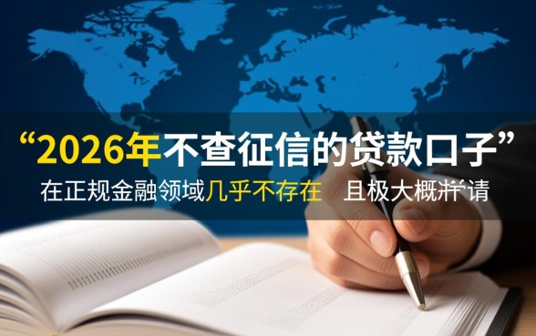 2026年不查征信的贷款口子是真的吗，怎么申请？