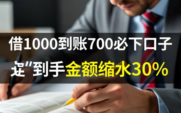 借1000到账700必下口子是真的吗，借1000到账700秒下款口子