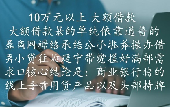 有什么借款软件可以借10万以上，哪个容易下款