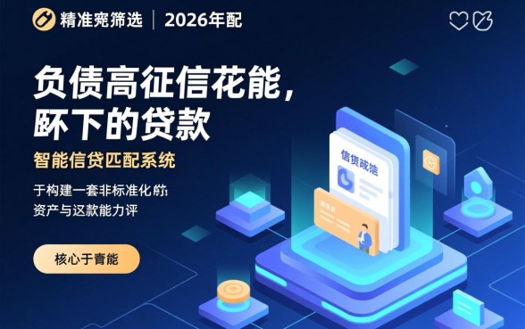 2026年负债高征信花能下的贷款,哪里还能借到钱?