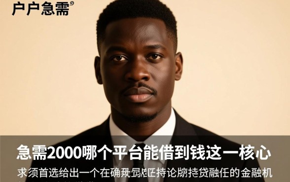 黑户急需2000哪个平台能借到钱，黑户贷款哪里容易下款？
