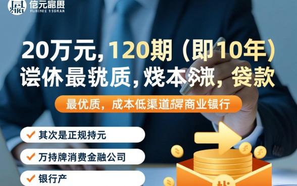 在哪里可以贷款20万分期120期，怎么申请容易通过？