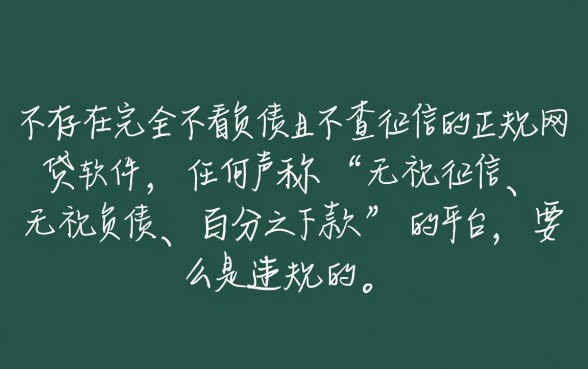 有哪些不看负债不查征信的网贷软件，2026放水口子是真的吗