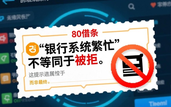 360借条银行系统繁忙是被拒了吗，这种情况还能下款吗？