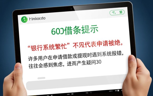 360借条银行系统繁忙是被拒了吗，还能下款吗