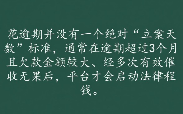 有钱花逾期多久可以立案成功，有钱花逾期多久会被起诉？