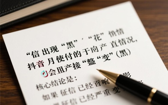 征信黑了抖音月付能用吗，征信花了有影响吗