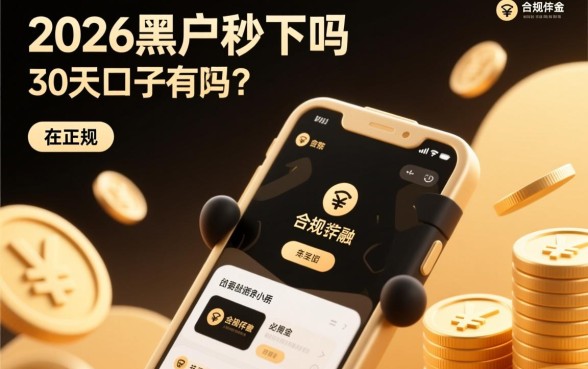 2026黑户秒下的30天口子有吗，2026黑户必下口子怎么申请