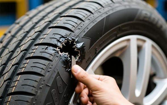 轮胎侧面口子漏气怎么整，轮胎侧面破了能补吗