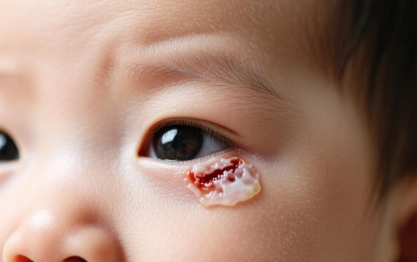 宝宝眼皮有口子几天结的痂会掉下来，眼皮受伤怎么护理不留疤