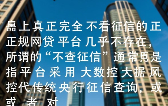 目前有哪些网贷平台不查征信，2026最新不看征信口子有哪些