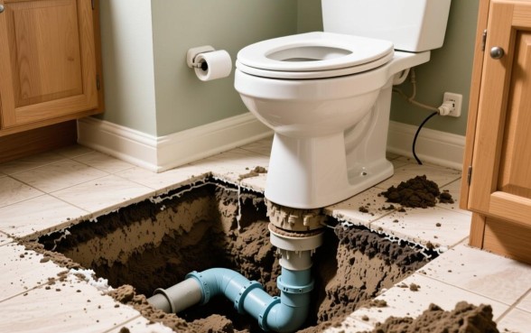 抽水马桶下水道如何挖多深的口子呢，标准深度是多少