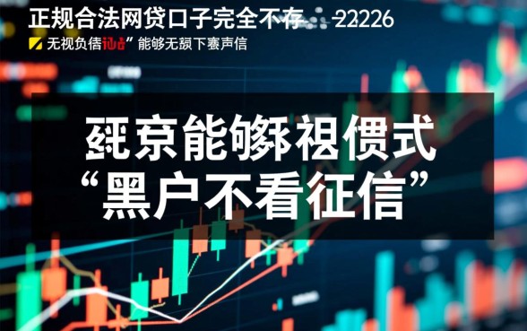 2026黑户网贷口子不看征信有吗，黑户能下款吗