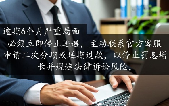 百度有钱花6万逾期6个月怎么办，会被起诉吗？