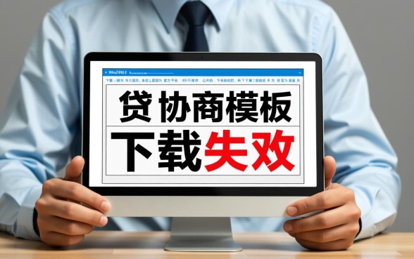 网商贷协商模板下载不了怎么回事，下载失败怎么解决？