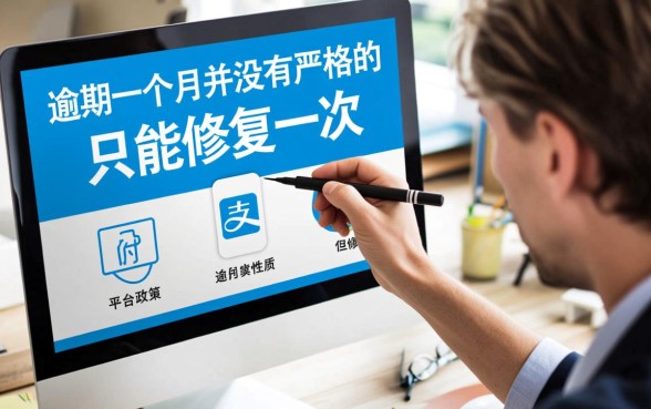 支付宝逾期一个月只能修复一次吗，逾期怎么补救？