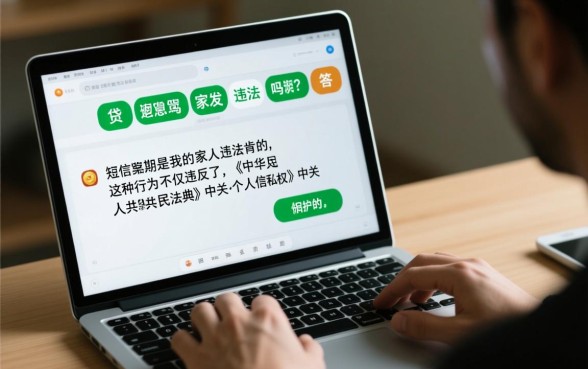 网贷逾期发短信骂我的家人违法吗，暴力催收骚扰家人怎么处理