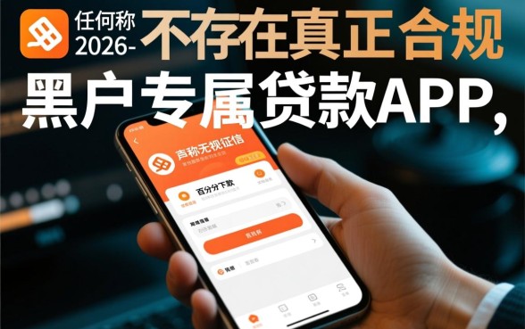 2026黑户专属贷款APP有哪些，黑户不用审核怎么贷款？