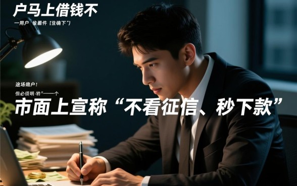 黑户马上借钱不看征信的软件有哪些，哪个APP能秒下款？