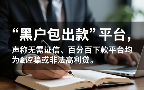 黑户包出款的在线贷款平台有哪些，黑户必下款口子靠谱吗