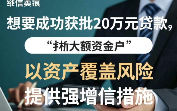 征信差哪里可以贷款20万元，大额贷款怎么批？