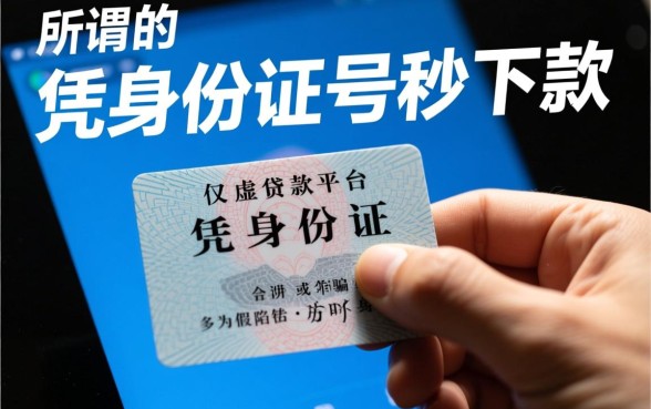 哪个贷款平台只用身份证号就可以，身份证贷款怎么申请