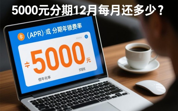 5000元分期12月每月还多少，借5000分12期利息怎么算