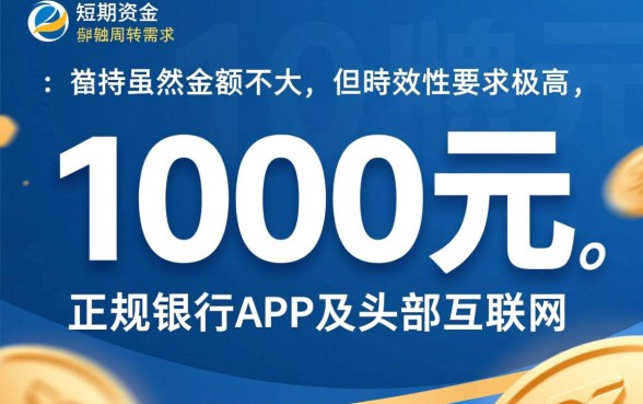 哪里可以贷款1000元急速到账，急需1000元怎么借最快