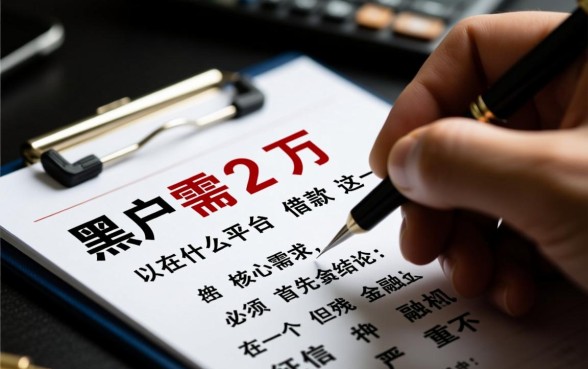 黑户需要2万可以在什么平台借款，黑户哪里能借到2万