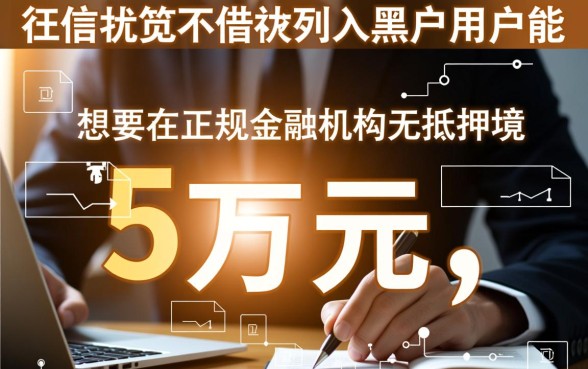 黑户网贷哪里可以借到5万元，黑户借钱必下口子有哪些？