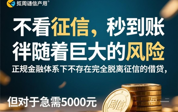 借款5000不看征信秒到账？负债高哪里能借5000？