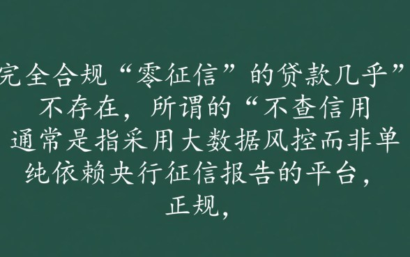 不查信用的小额贷款有哪些平台呢，不看征信的贷款正规吗