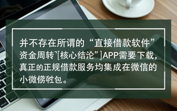 有哪个借款可以直接借微信的软件，哪个正规下款快
