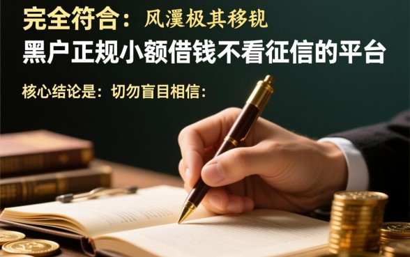 黑户正规小额借钱不看征信的平台有哪些，黑户怎么借钱不看征信？