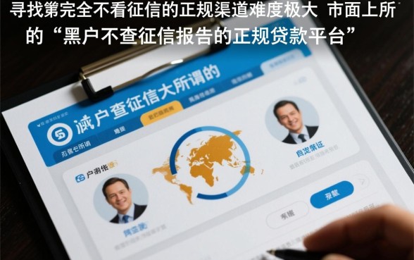 黑户不查征信报告的正规贷款平台，哪里可以借到钱？