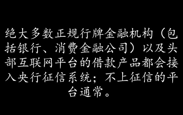 哪些借款平台上征信哪些不上征信，2026年不上征信的借款平台有哪些