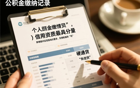 有公积金必下的网贷,征信花