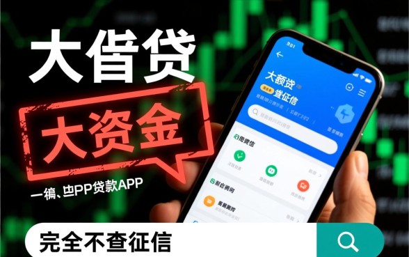 不查征信的大额贷款app是真的吗，哪个平台靠谱下款快？