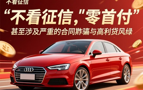 4s店不看征信零首付购车合法吗，有什么风险？