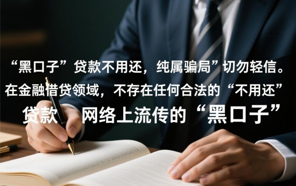 黑口子说贷款不用还是真的吗，黑口子不用还后果严重吗