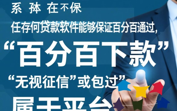 有什么贷款软件可以百分百通过的，哪个容易下款不查征信