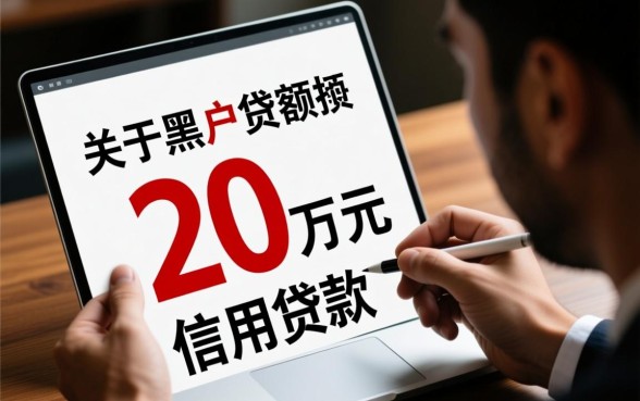 黑户贷款20万哪里比较好贷，黑户怎么贷20万？