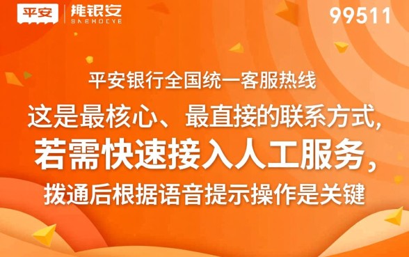 平安银行客服电话是多少，24小时人工热线怎么转？