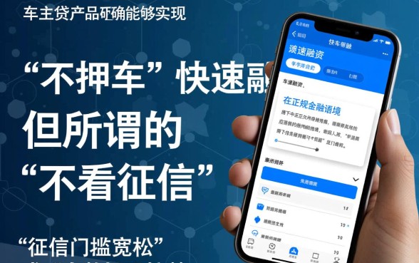 车主贷不看征信能下款吗，不用抵押车秒放款是真的吗