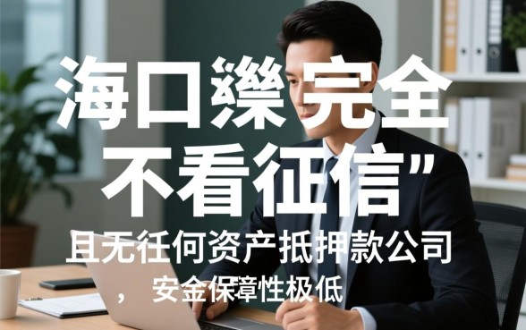 海口借款公司不看征信有保障吗，不看征信真的安全吗